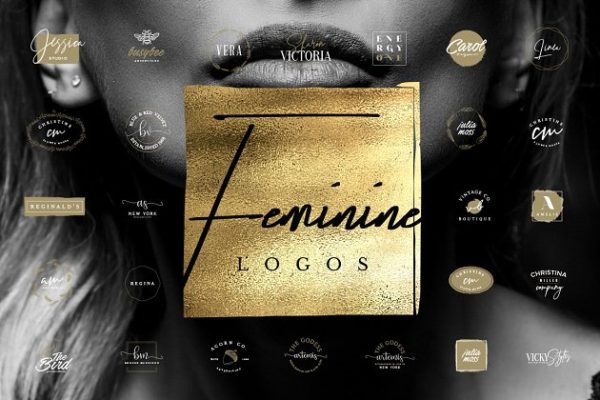 50款女性奢华品牌Logo设计模板精选 50 Feminine Luxury Logos