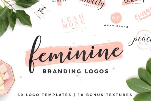 轻奢女性品牌Logo设计模板精选汇总 Feminine Logo Pack