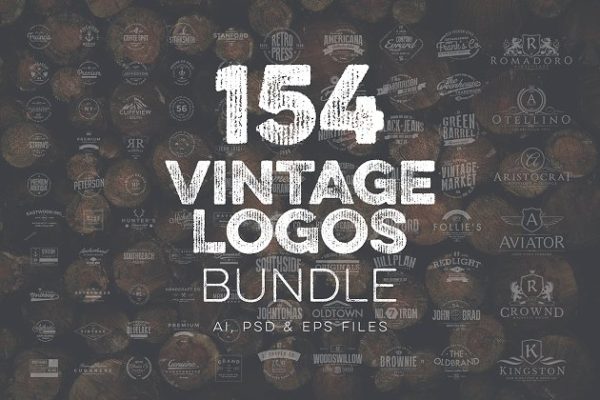 154款复古Logo标志模板大汇总 154 Vintage Logos Bundle Vol.3