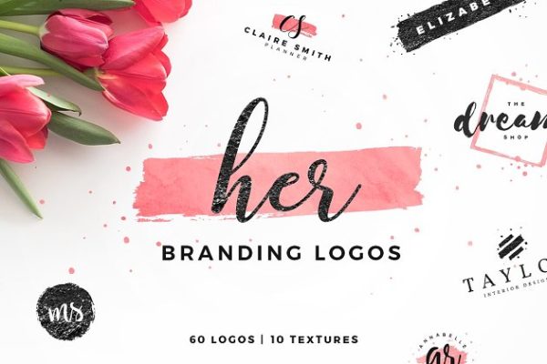 女性品牌Logo设计模板精选汇总 Her Feminine Branding Logos