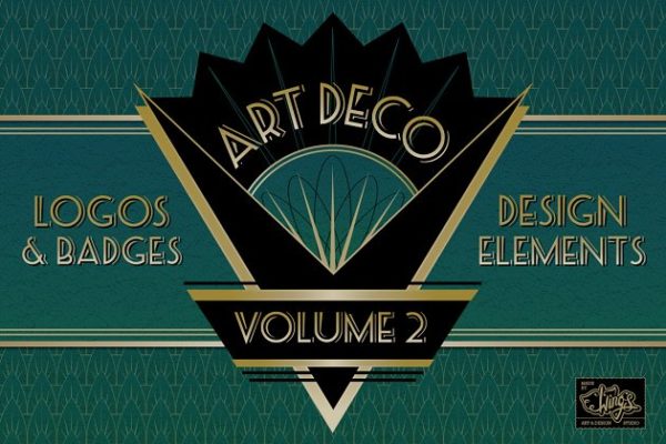 装饰艺术复古风格Logo设计模板精选 Art Deco Logos Templates