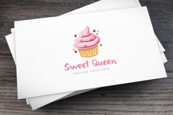 甜点雪糕品牌Logo设计模板精选 Sweet Queen Logo Template