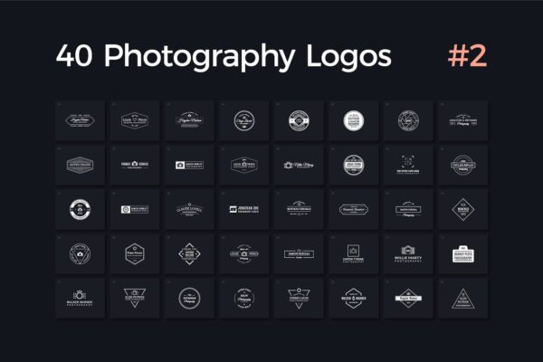 40款多用途摄影影楼Logo设计模板精选V.2 40 Photography Logos Vol. 2