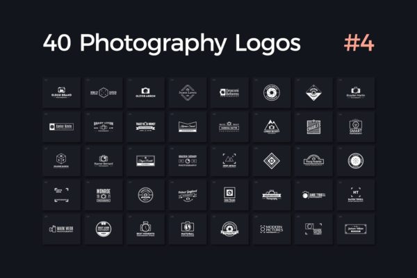 40个多用途影楼摄影Logo设计模板精选V.4 40 Photography Logos Vol. 4