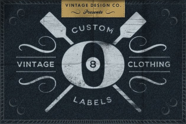 可编辑复古服装标签Logo设计模板精选 Custom Vintage Clothing Labels