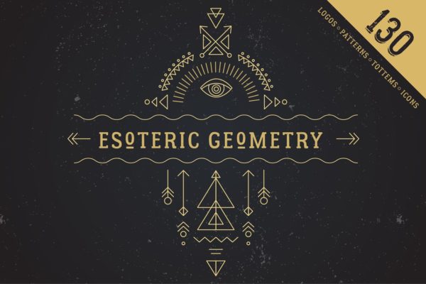 神圣几何图形设计素材集[Logo设计模板精选/图案/图标] Esoteric Sacred Geometry Huge Bundle