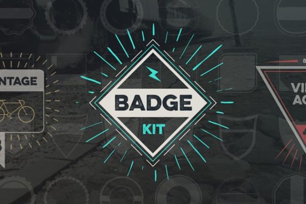 复古设计风格徽章设计素材工具包v2 Badge Creator Kit Vol.2