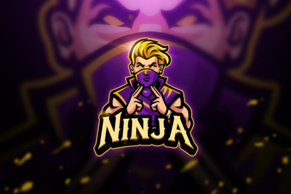 忍者武士电子竞技队徽Logo设计模板精选 Ninja 2 – Mascot & Esport Logo