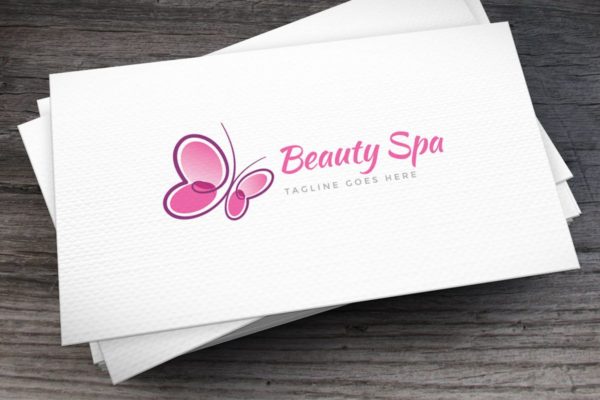 蝴蝶图形Logo设计模板 Tender Beauty Logo Template