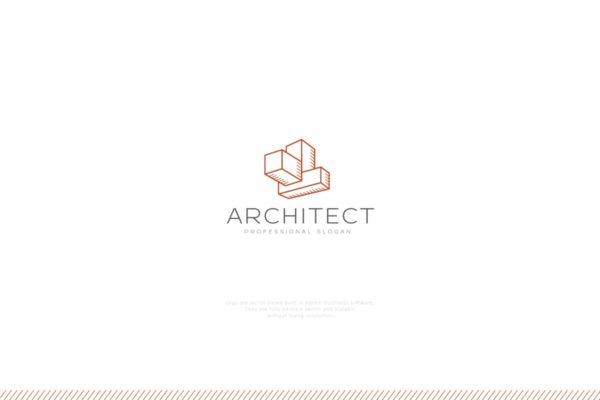 建筑品牌抽象图形Logo设计模板 Architect Structure Logo