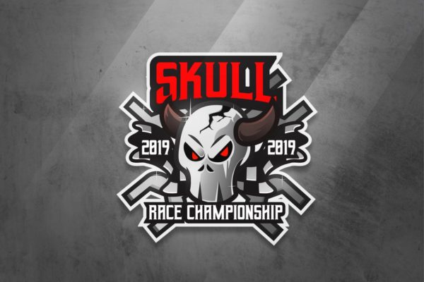 邪恶骷髅头电子竞技战队队徽Logo设计模板精选 Skull Race – Mascot & Esport Logo