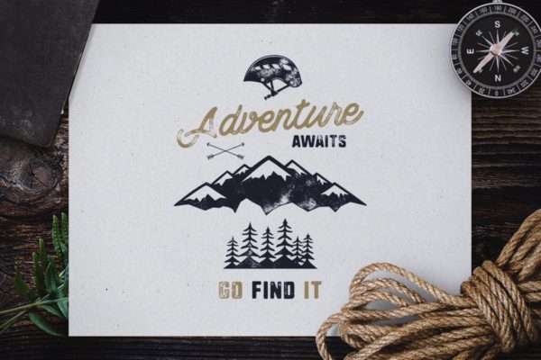 复古户外品牌徽标/标签/Logo标志设计模板 Vintage Outdoor Activity Labels / Logo Templates