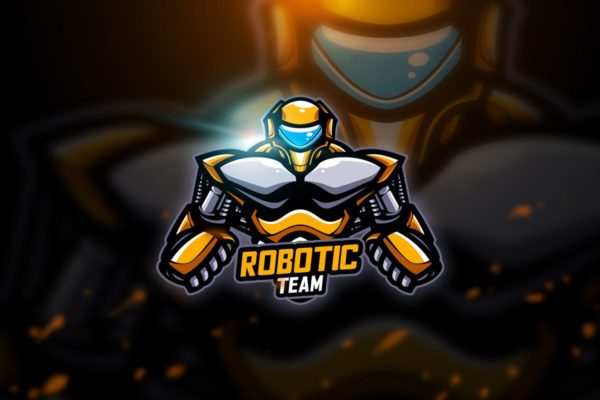 机器人电子竞技战队队徽Logo设计模板精选V2 Robotic 2 – Mascot & Esport Logo