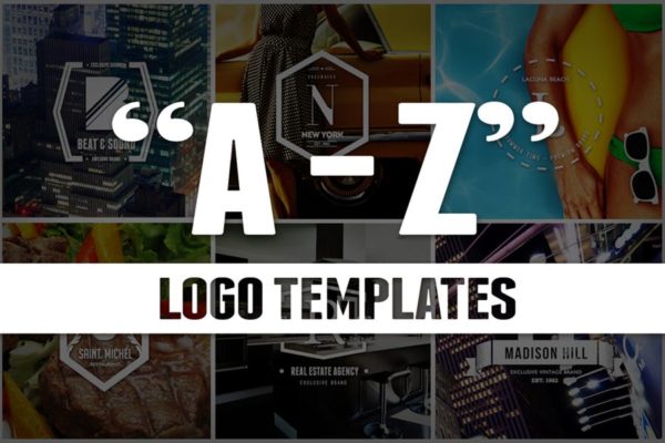 26个英文字母图形Logo&徽章设计模板汇总