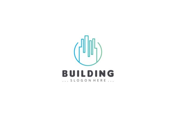建筑设计品牌适用的建筑图形Logo设计模板 Building Logo
