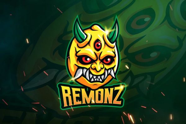 三眼怪电子竞技战队队徽Logo设计模板精选 REMONZ – Mascot & Esports Logo