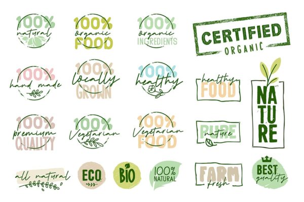 有机食品标志设计模板汇总 Organic Food Signs Collection
