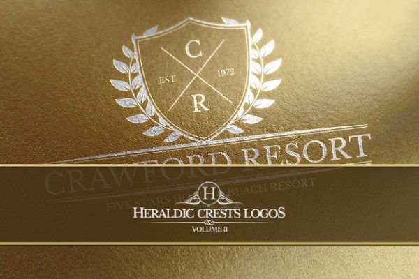高端奢华的纹章Logo设计模板精选 Heraldic Crest Logos Vol.3