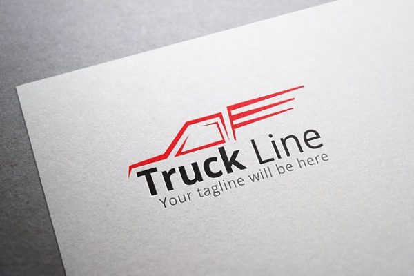 精简卡车线条Logo设计模板精选 Truck Line Logo