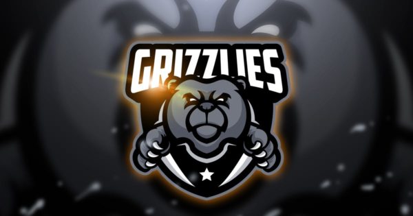 灰熊电子竞技战队队徽Logo设计模板精选 Grizzlies – Mascot & Esport Logo