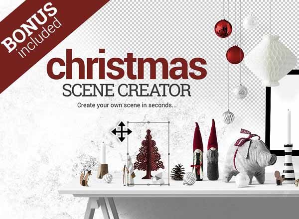 超实用圣诞节周边实物素材打包[psd]