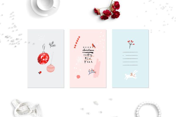 圣诞设计元素与卡片模板 Christmas elements and cards