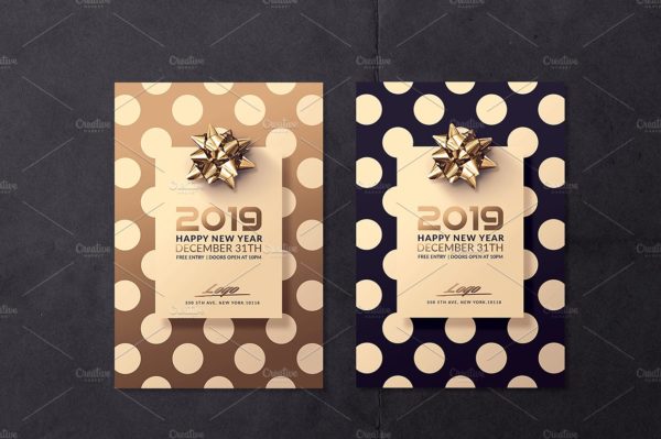 Happy New Year – 2019年新年派对邀请函制作模板