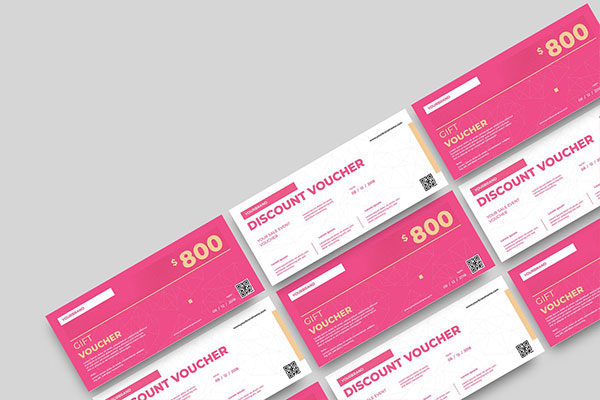 时尚高端简约多用途的新年圣诞节打折促销sale礼品券入场券门票设计矢量模板-6