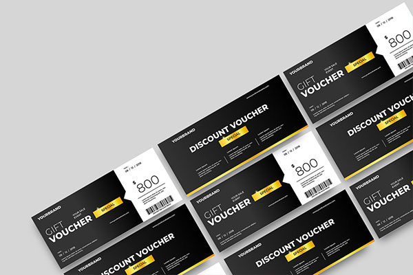 时尚高端简约多用途的新年圣诞节打折促销sale礼品券入场券门票设计矢量模板-3