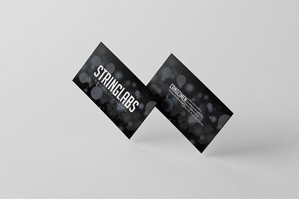 黑暗的散景名片设计模板