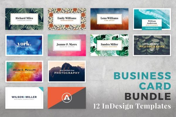 创意设计品牌企业名片模板汇总 Business Card Bundle for InDesign