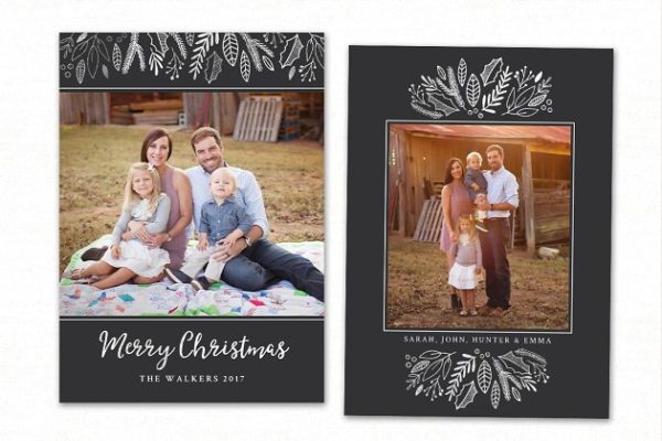 圣诞节日特点贺卡制作模板 Christmas Card Template CC165