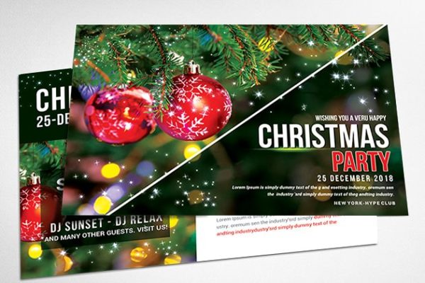 圣诞贺卡制作明信片模板设计 Christmas – Postcard Templates