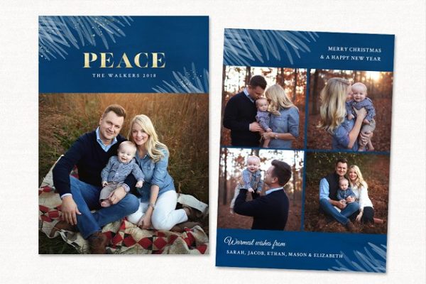 圣诞节日家庭聚会派对邀请贺卡制作模板 Christmas Card Template CC202