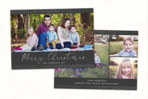 圣诞节日自制英语贺卡制作模板 Christmas Card Template CC162