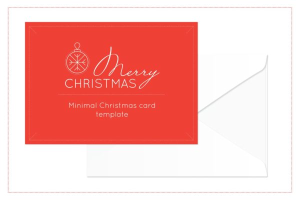 3款极简设计风格圣诞节贺卡制作设计模板 Merry Christmas Card Templates
