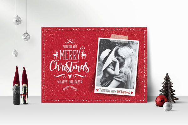 圣诞节照片贺卡制作设计模板 Christmas Photo Card
