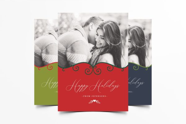 圣诞节主题照片贺卡制作设计模板 Christmas Photo Card