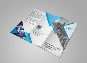 好用的三折页小册子设计模版PSD