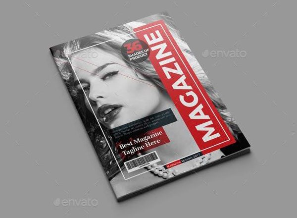 红黑时尚杂志画册indesign模版[indd]