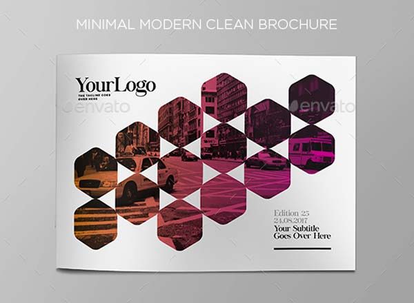 极简主义的现代横版画册模版[indd]