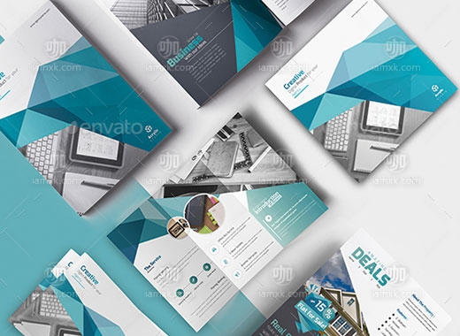 极简主义的宣传画册设计模板[indd]