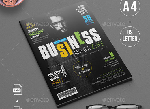 52页时尚的商业化杂志模板[indd]