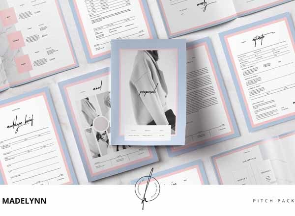 优雅简洁的画册模版[indd]