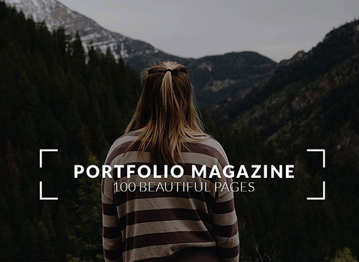 100页漂亮极简的商业化杂志模板[indd]