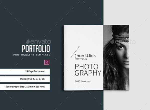 高品质黑白色调摄影类画册模版[indd]