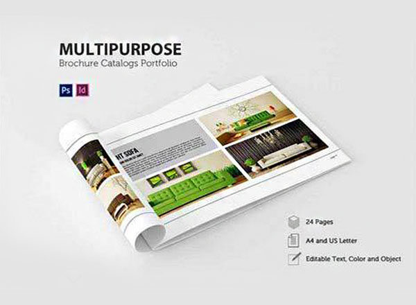 一款实用的横版企业画册模版[indd,psd]