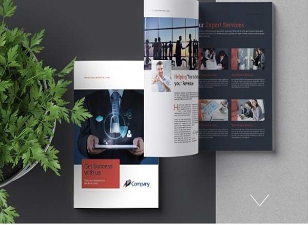 大气特色商务企业画册设计模板indd