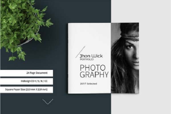 摄影作品展示杂志画册设计模板