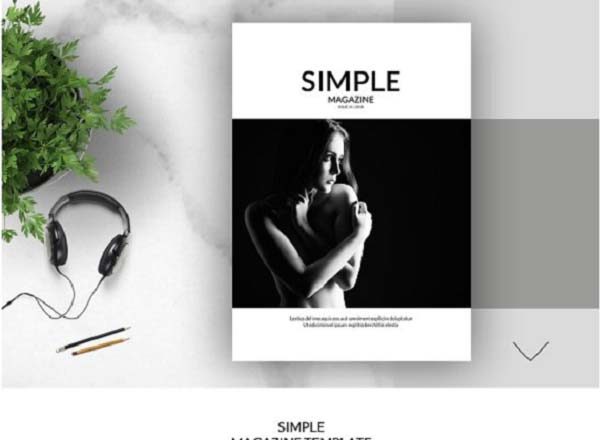 时尚简易时尚大图杂志（画册）模板